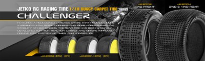 JETKO CHALLENGER 2.2" 1/10 Buggy Carpet Tire